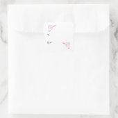 Flieg auf Flügeln der Liebe Quadratischer Aufkleber (Tasche)