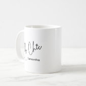 Flieg Chic Schrift & Flugzeug Luftfahrt Einfach Kaffeetasse (Vorderseite Links)
