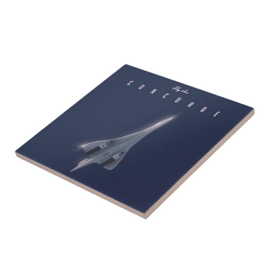 Flieg das Concorde-Reiseplakat Fliese (Seite)