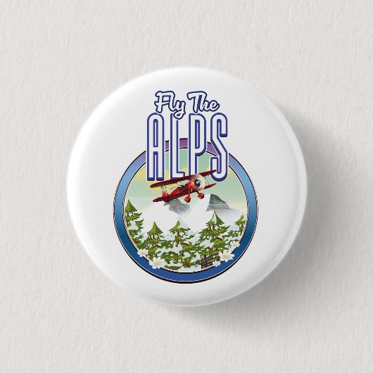 Flieg die Alpen Button (Vorderseite)