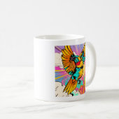 Flieg hoch: Ein Farbenrausch! Kaffeetasse (VorderseiteRechts)