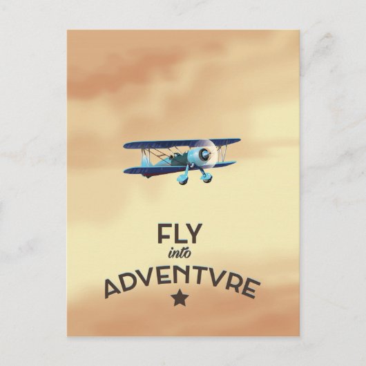 Flieg in das Abenteuer Postkarte (Vorderseite)