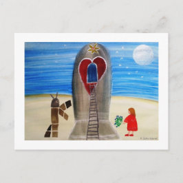 ...Flieg mich zum Mond...Kunst von Jutta Gabriel.. Postkarte