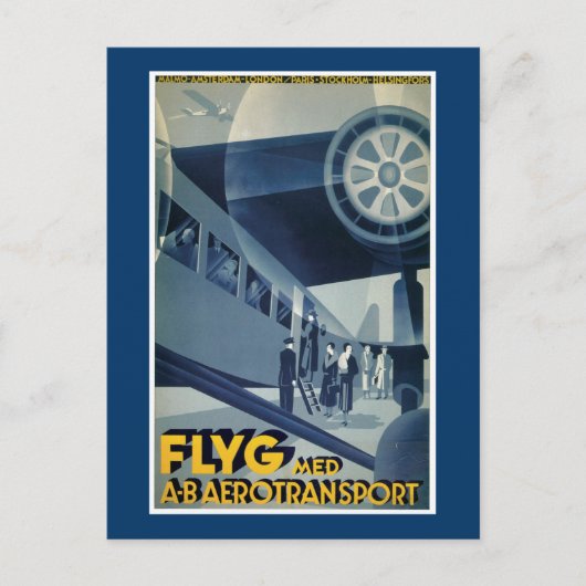 Flieg Mit A-B Aerotransport Postkarte (Vorderseite)