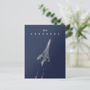 Flieg mit dem Concorde-Reiseplakat Postkarte