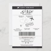 Flieg mit Liebe: Boarding Pass Save the Date Einladung (Vorderseite)