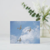 Flieg mit mir postkarte (Stehend Vorderseite)