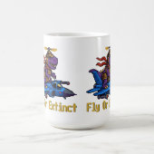 Flieg oder Ausgestorben Pixel Art Dinosaurier Pilo Verwandlungstasse (Zentrum)