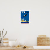 Flieg über Stockholm Poster (Küche)