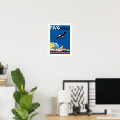 Flieg über Stockholm Poster (Heimbüro)