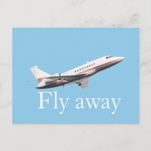 Flieg weg postkarte