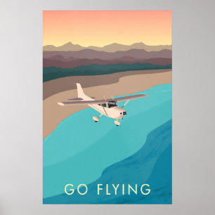 Flieg weg Reiseplakat Poster