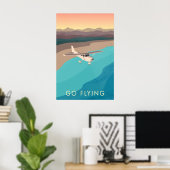 Flieg weg Reiseplakat Poster (Heimbüro)