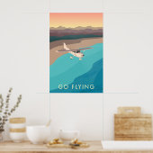 Flieg weg Reiseplakat Poster (Küche)