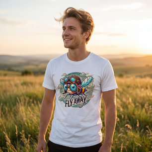 Flieg weg   Süße Steampunk-Fliegerbienen-Kunst Tri-Blend Shirt