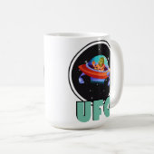 Fliege auf einem Raumschiff Kaffeetasse (VorderseiteRechts)