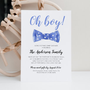 Fliege Baby Shower per Post Weite Entfernung Einladung