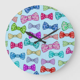 Fliege, blaue Streifen, Aquarell. Große Wanduhr