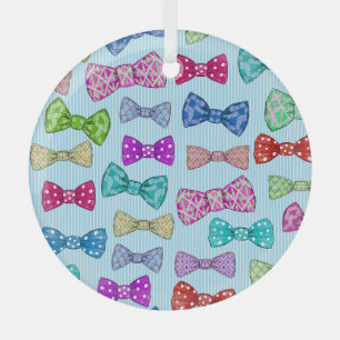 Fliege, blaue Streifen, Aquarell. Ornament Aus Glas