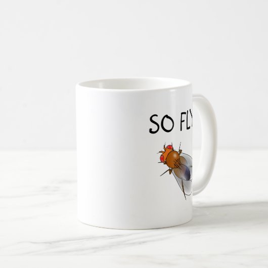 Fliege Drosophila-Tasse Kaffeetasse (VorderseiteRechts)