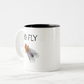 Fliege Drosophila-Tasse Zweifarbige Tasse (Vorderseite Links)