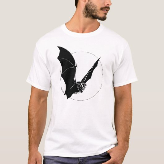 Fliege-Durch-Nacht (weiß) T-Shirt (Vorderseite)