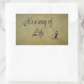 Fliege-Fischen - es ist eine Lebensart Rechteckiger Aufkleber (Tasche)