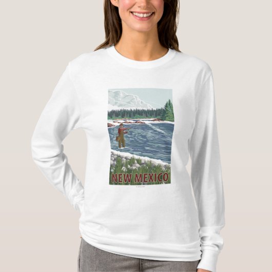 Fliege FishermanNew Mexiko T-Shirt (Vorderseite)