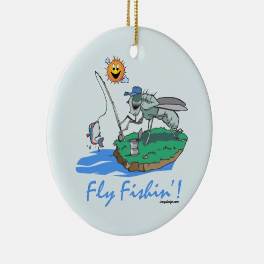 Fliege Fishin Keramikornament (Rechts)