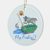 Fliege Fishin Keramikornament (Links)