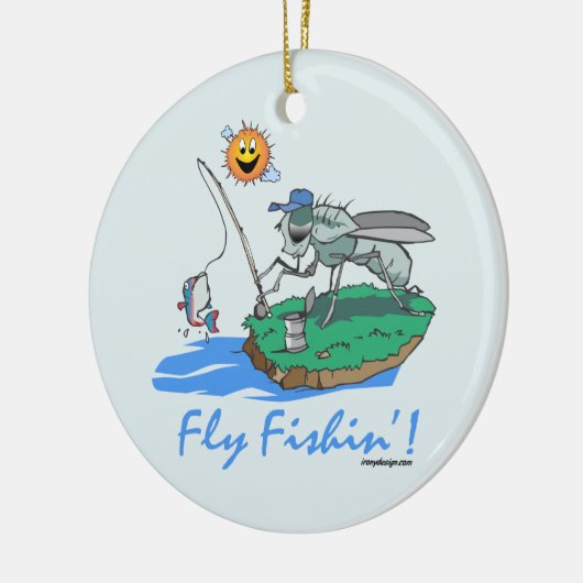 Fliege Fishin Keramikornament (Links)