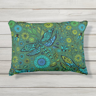 Fliege, Fliegenfliege auf smaragdgrünen Kissen Für Draußen