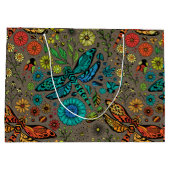 Fliege, Fliegenklingelfliege in Braun Große Geschenktüte (Rückseite)