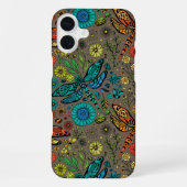 Fliege, Fliegenklingelfliege in Braun iPhone Hülle (Rückseite)