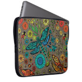 Fliege, Fliegenklingelfliege in Braun Laptopschutzhülle (Vorne Rechts)