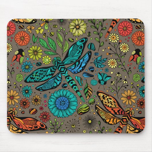 Fliege, Fliegenklingelfliege in Braun Mousepad (Vorne)