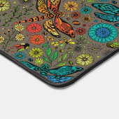 Fliege, Fliegenklingelfliege in Braun Schreibtischunterlage (Ecke)