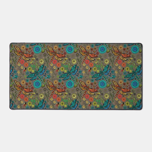 Fliege, Fliegenklingelfliege in Braun Schreibtischunterlage (Vorderseite)