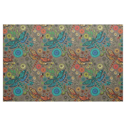Fliege, Fliegenklingelfliege in Braun Stoff (Fat Quarter (45,7 x 55,9 cm))