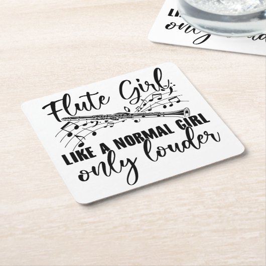 Fliege| Flute Flute Geschenke Ideen Rechteckiger Pappuntersetzer (angewinkelt)