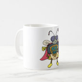 Fliege Gott Superheld Fliege Insekt Charakter Kaffeetasse (Vorderseite Links)