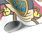 Fliege Gott Superheld Fliege Insekten Charakter Geschenkpapier (Rolleneckpunkt)