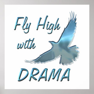 Fliege hoch mit Drama Poster