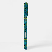 Fliege, Libelle auf blau iPhone Hülle (Rechte Seite)