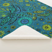 Fliege, Libelle auf blau Sherpadecke (3/4)