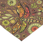 Fliege, Libelle auf Zimtbraun Kurzer Tischläufer (Ecke)