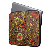 Fliege, Libelle auf Zimtbraun Laptopschutzhülle (Vorderseite Links)