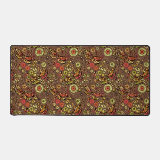 Fliege, Libelle auf Zimtbraun Schreibtischunterlage (Vorderseite)