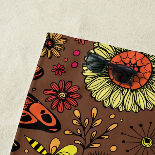 Fliege, Libelle auf Zimtbraun Strandtuch (Beispiel)