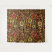 Fliege, Libelle auf Zimtbraun Wandteppich (Vorderseite (Horizontal))